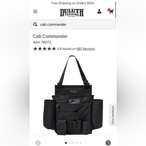 NWT Duluth Trading Cab Commander